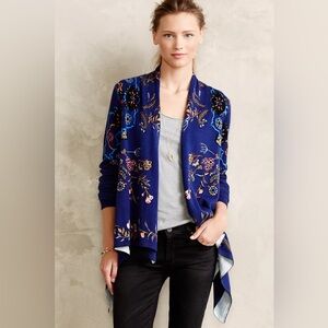 Floral Blue Women's Cardigan